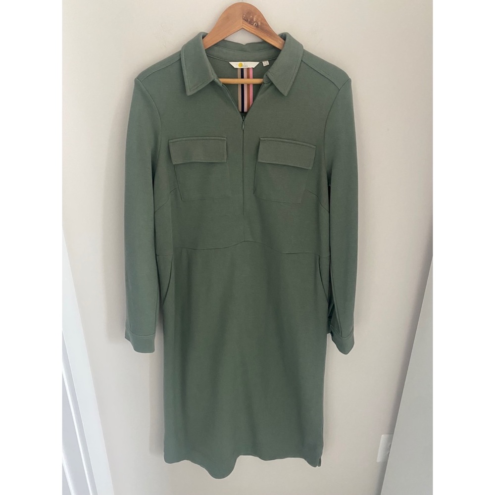 Boden Jersey Midi Shirt Dress, Size 12